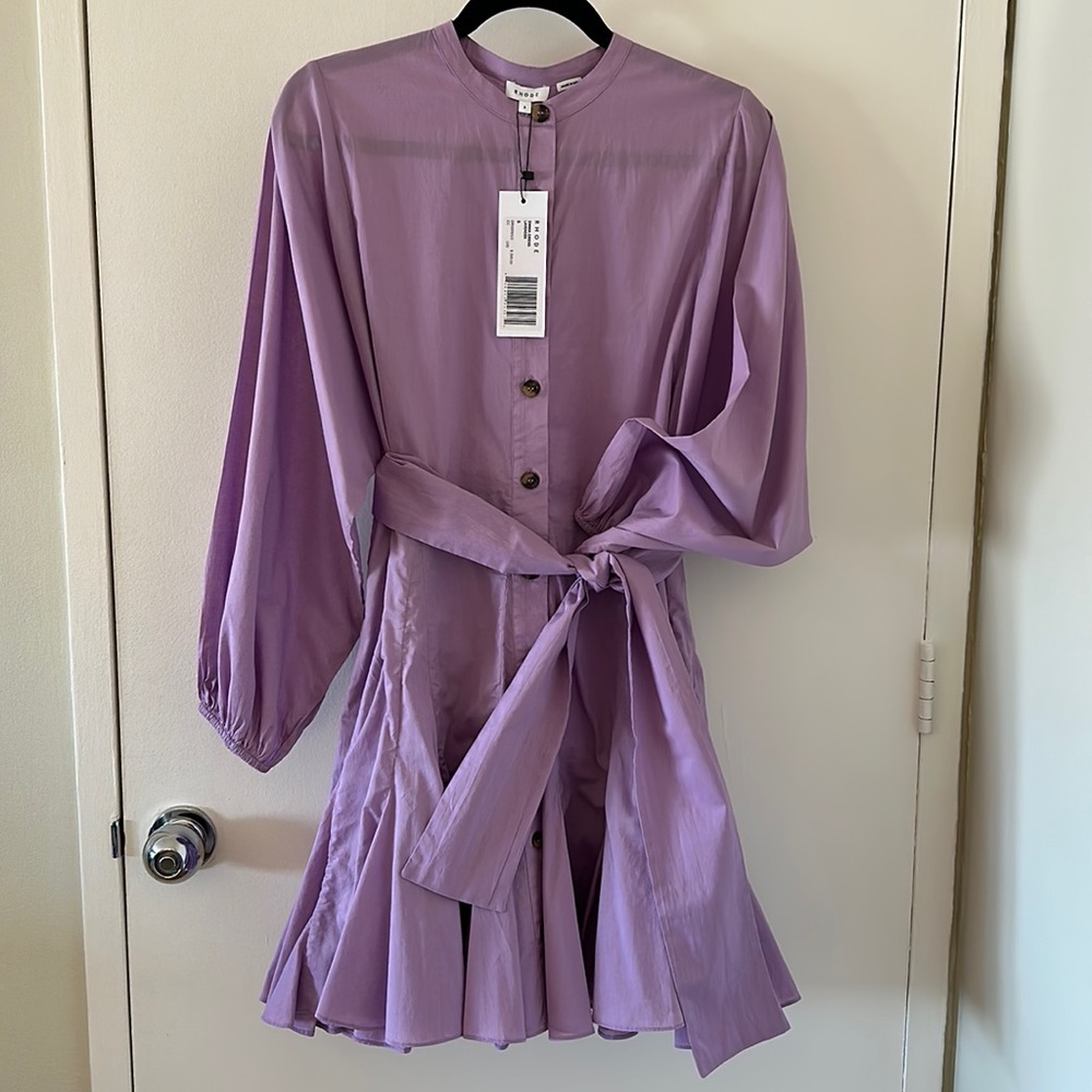 Rhode Emma cotton dress in Lavender; NWT